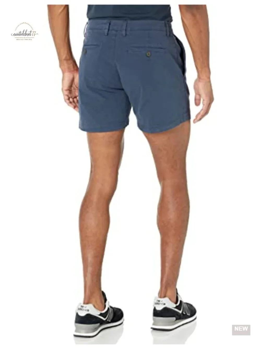 Men's Slim-Fit Flat-Front Stretch Chino Shorts with Elastic Waistband